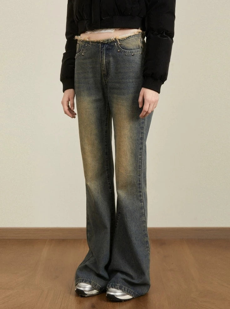 Flared jeans pants