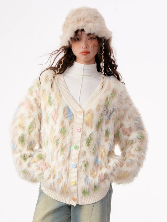 Animal Fluffy Cardigan