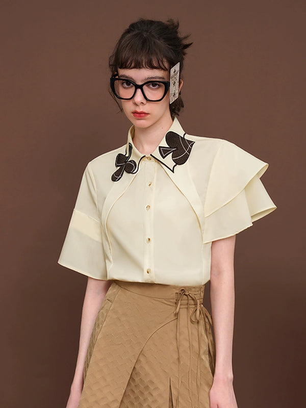 High-Quality Poker Collar Summer Shirt