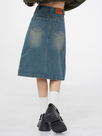 Retro Denim Skirt