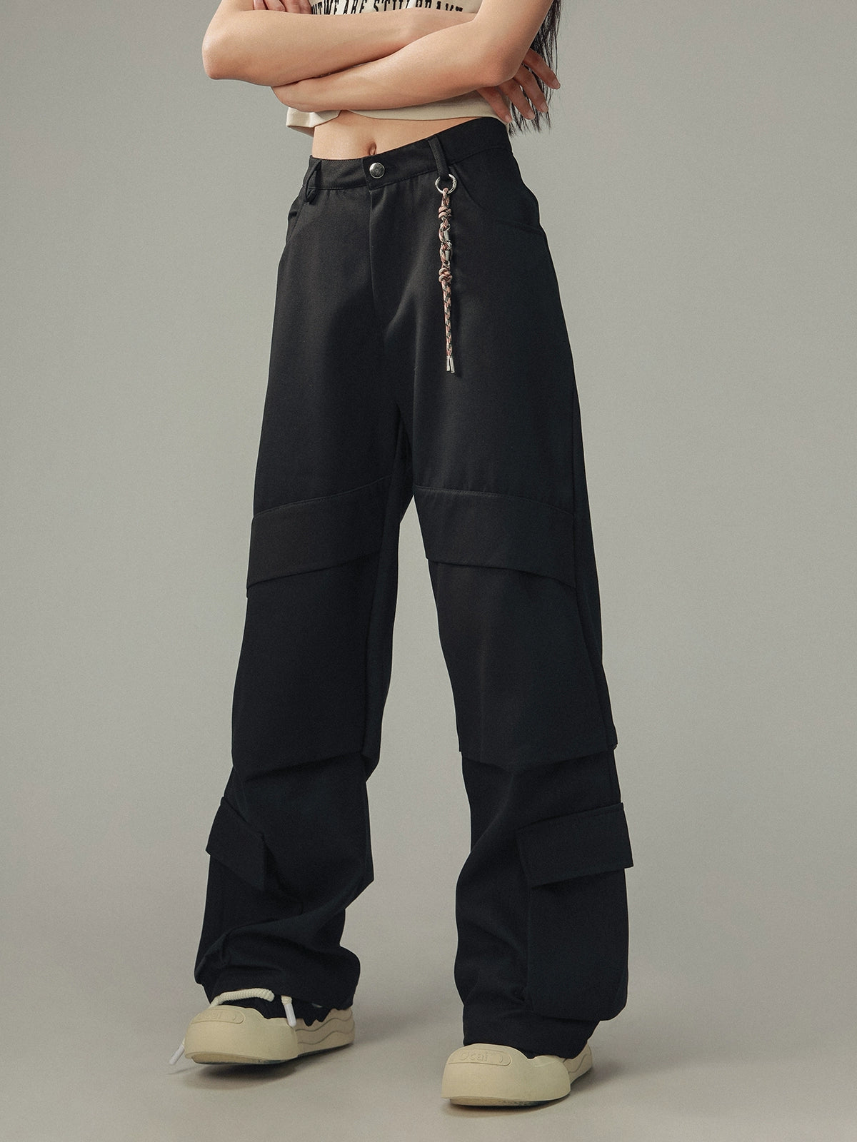 Sense Black Trousers Cargo Pants