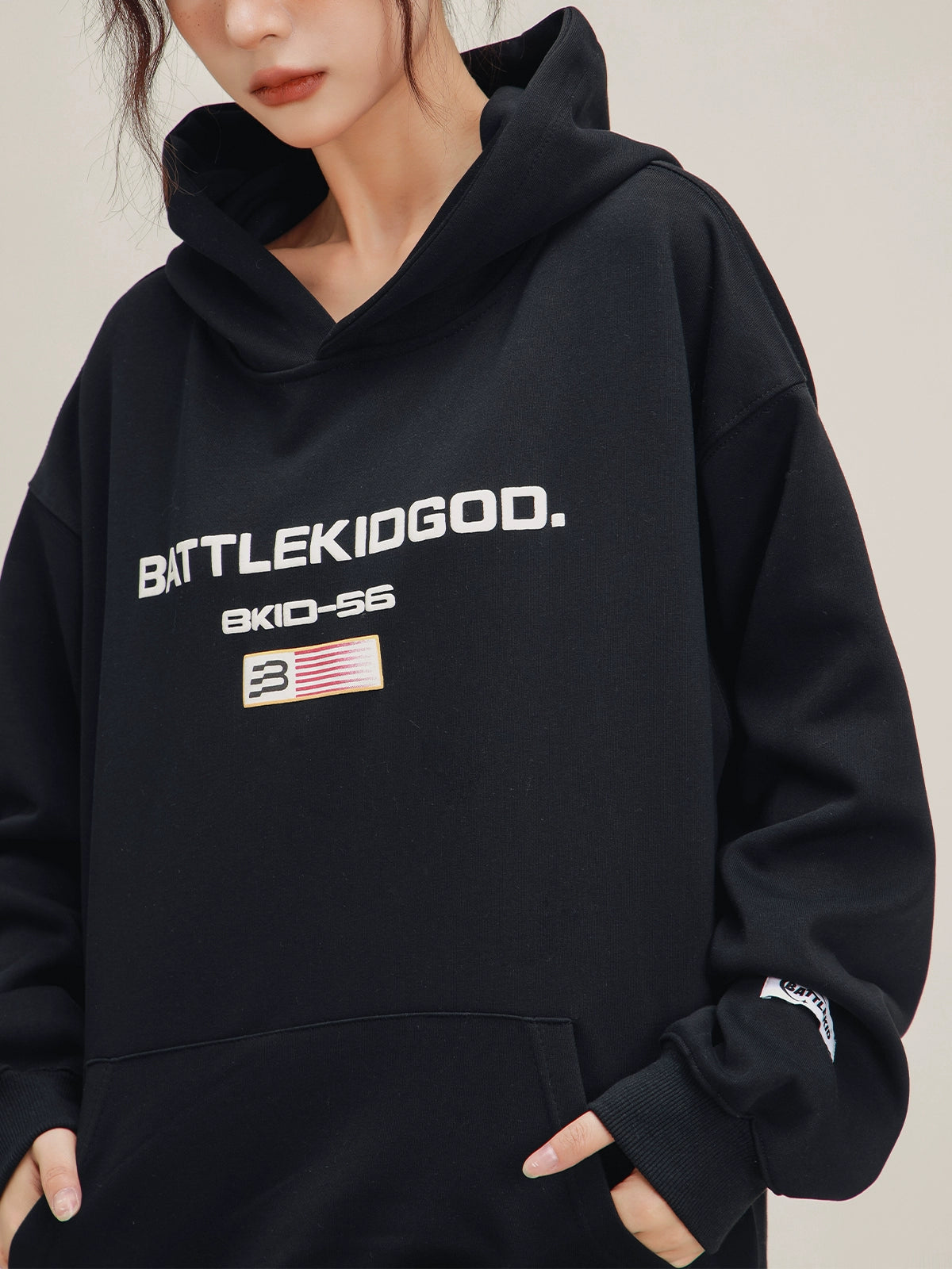 American Casual Loose Hooded Sweatshirt