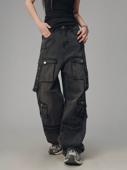 American Wash Distressed Jeans-Hose