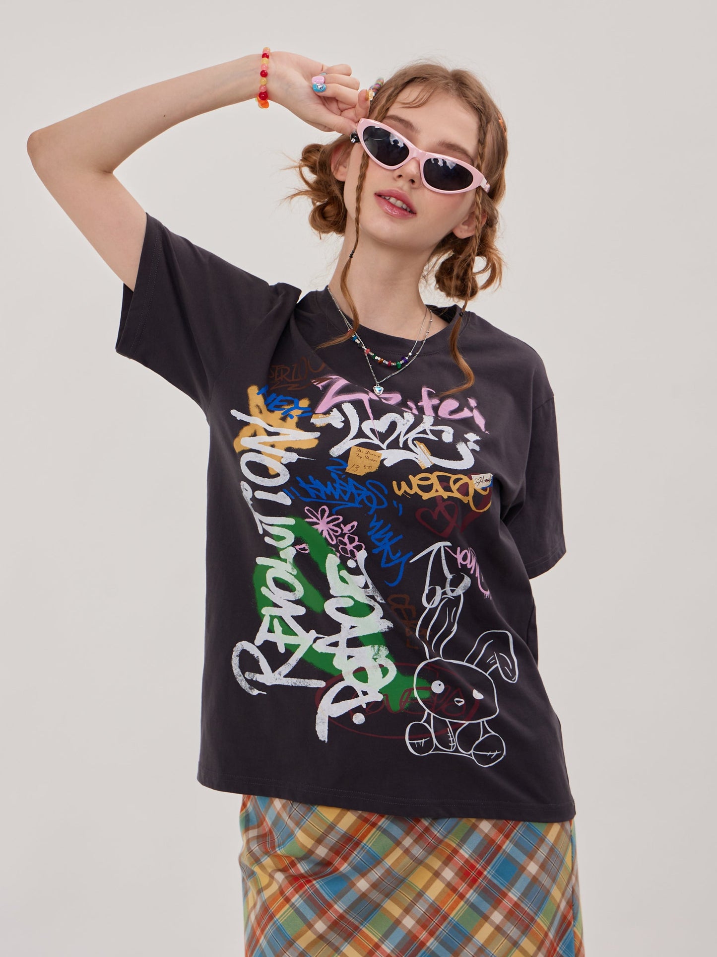 Doodle Style Design Short Sleeve Tee