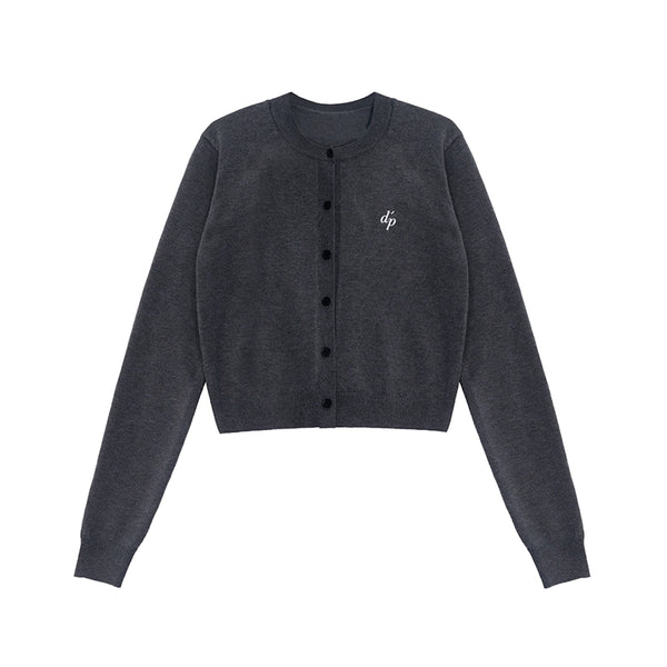 Embroidered Knitted Cardigan Pleated Skirt Set