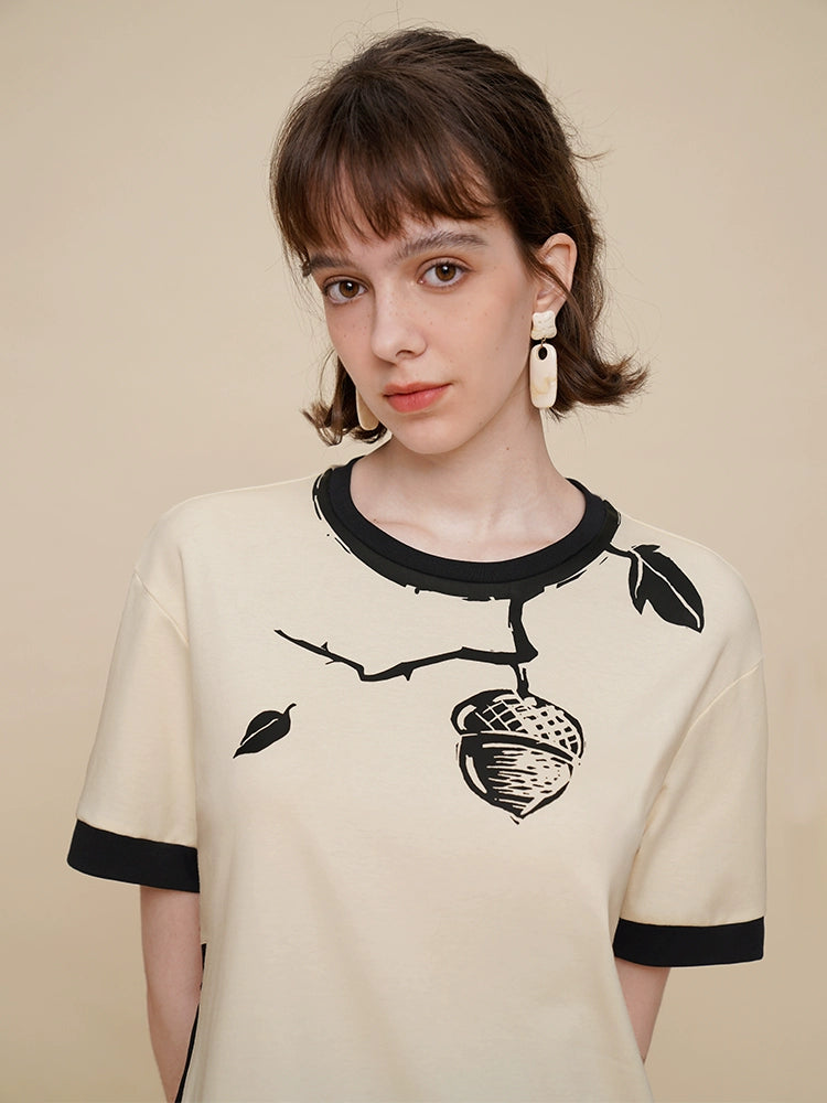 Fruit Print Slim T-Shirt