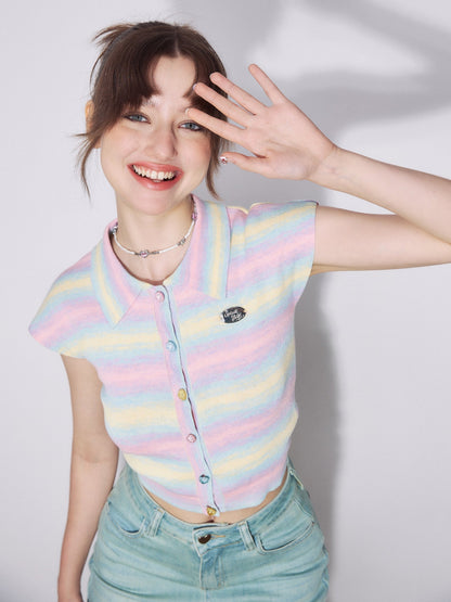 Pastel Border Top Polo