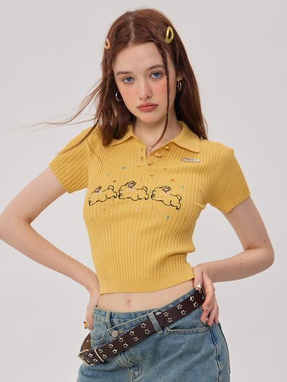 Rabbit Polo Knit Shirt