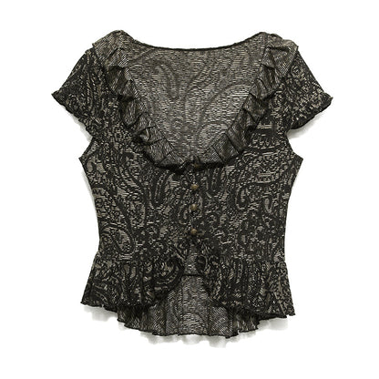 Lace Frill Short Top