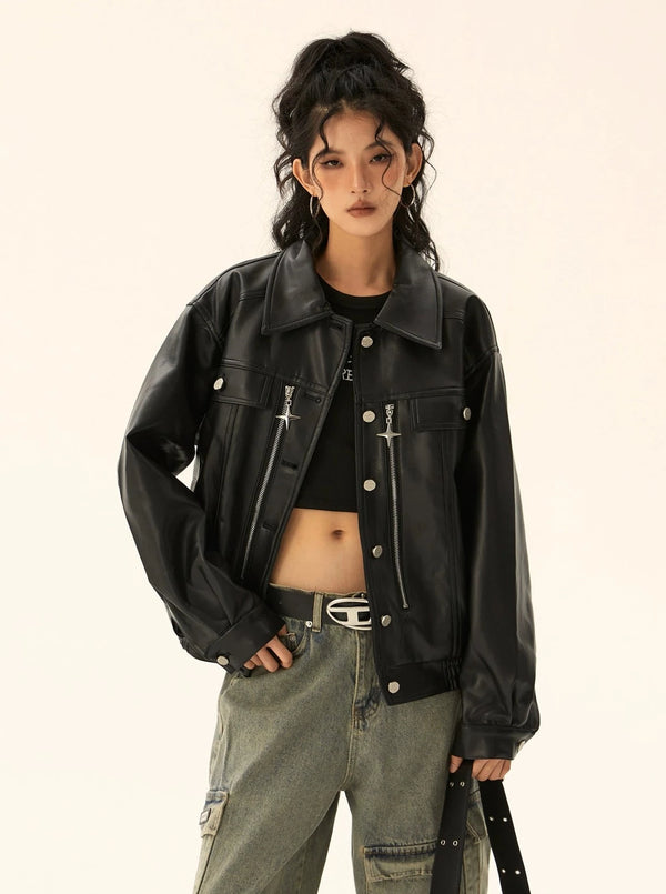 American PU leather jacket