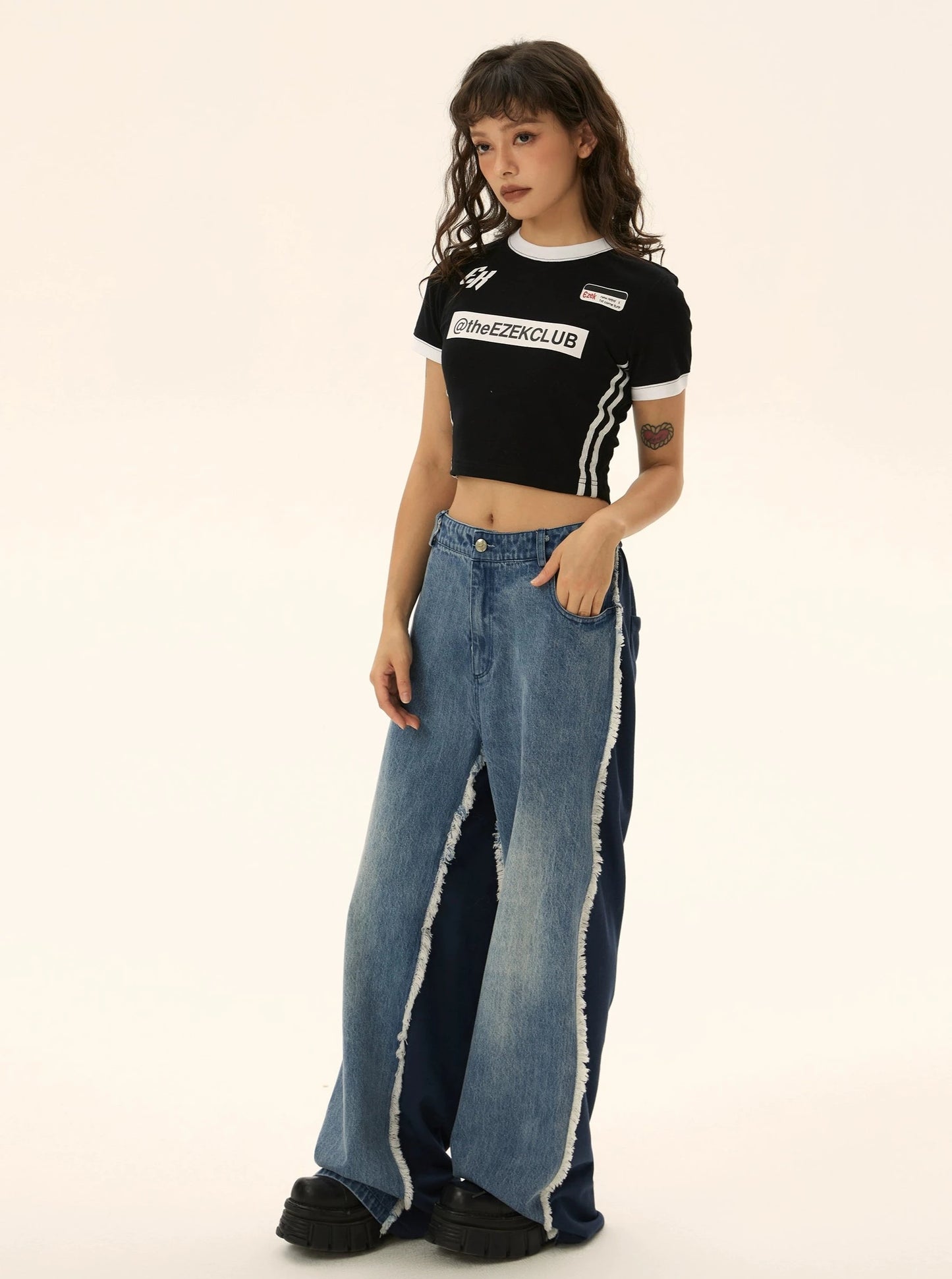 American Retro Wide-Big Jeans Hose