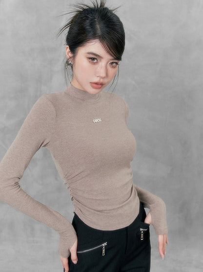 Souffle American Slim Turtleneck Top