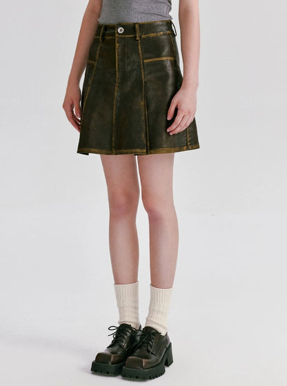 American leather skirt