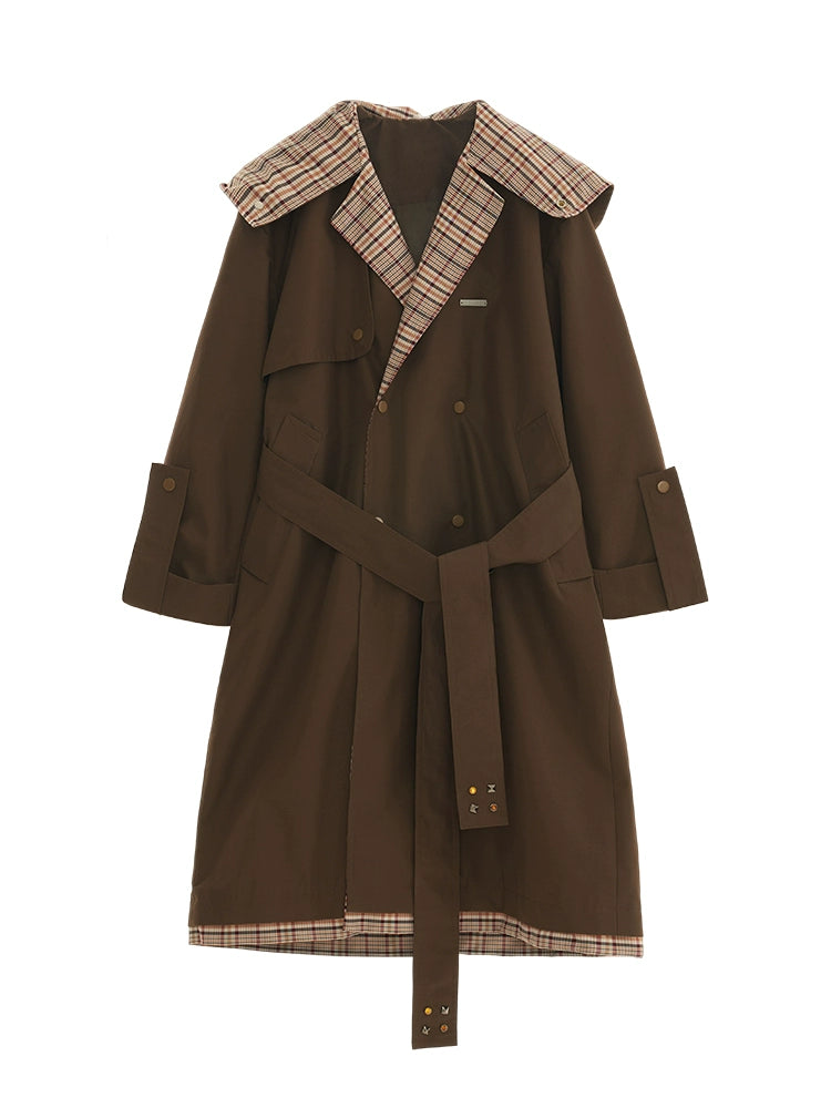 British College genähtes Trenchcoat