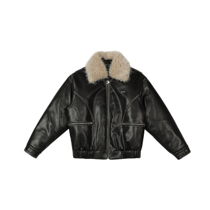 American retro sheepskin fur coat