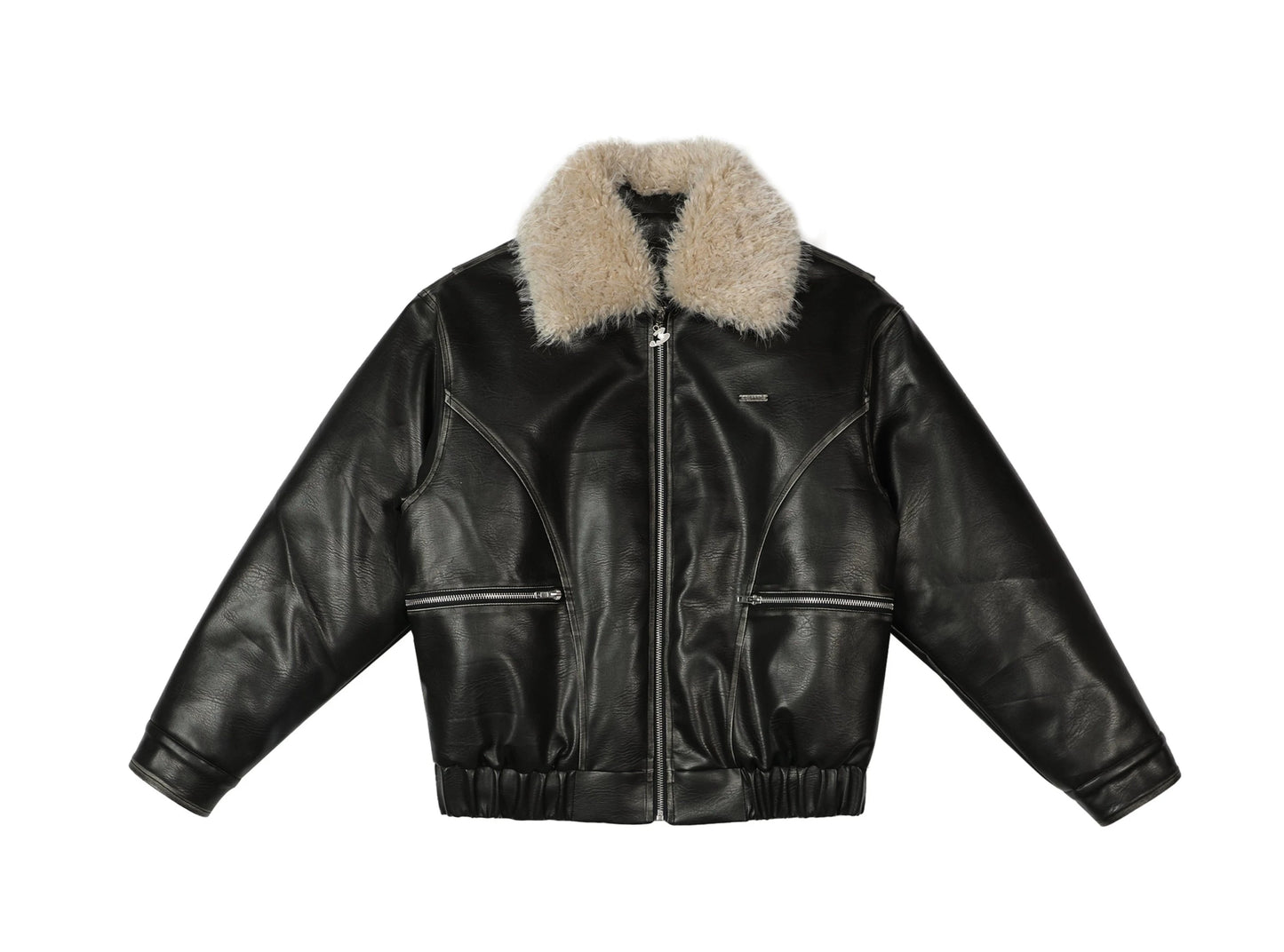 American retro Leather cotton jacket