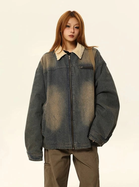 Amerikaner Retro -Denim -Baumwolljacke