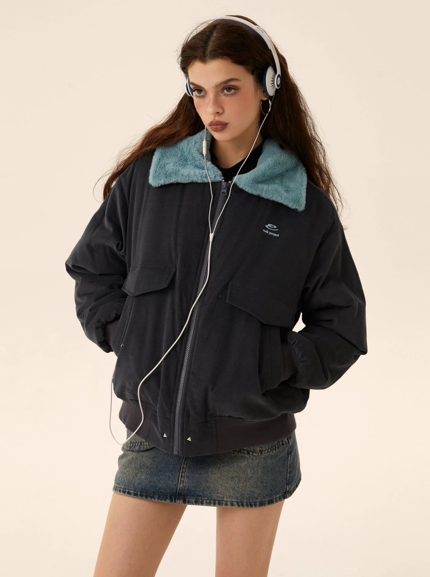 loose short cotton-padded jacket