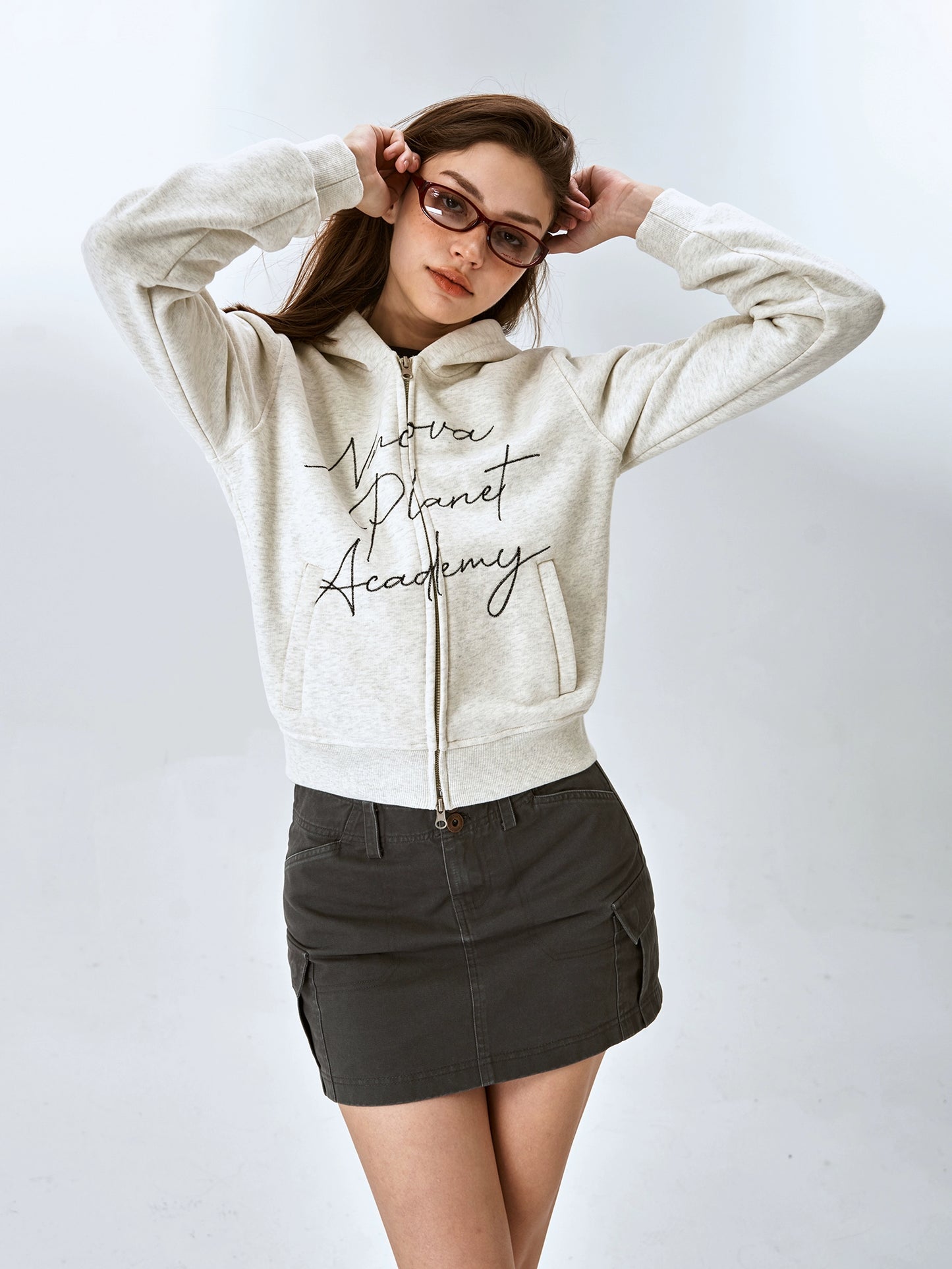 American Retro Hooded Sweatshirt Jacket