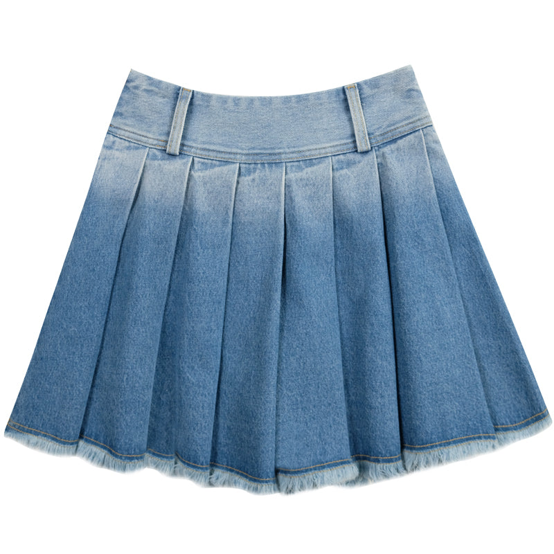 Gradient Pleated Skirt