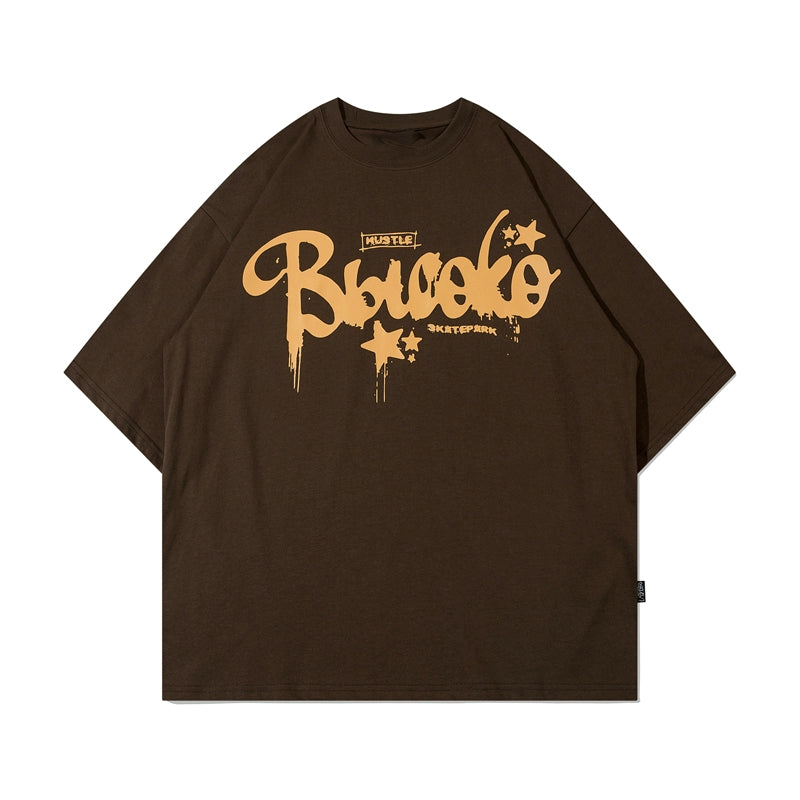 Braunes Vintage-Pärchen-T-Shirt