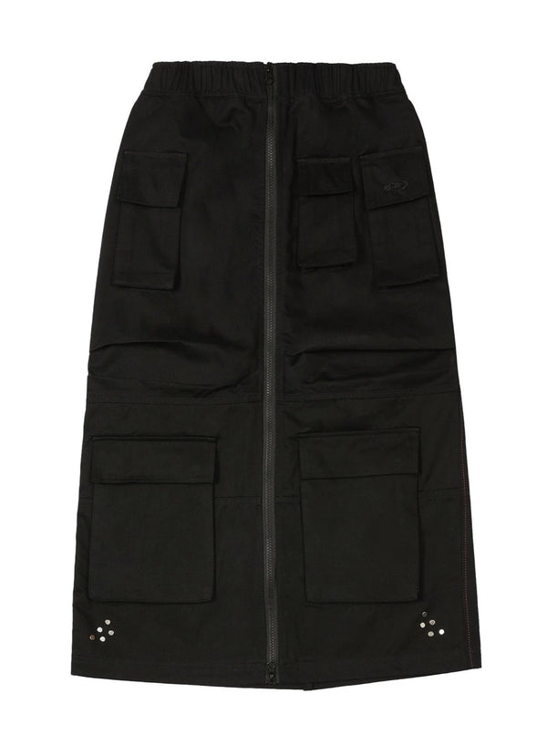 American vintage multi-pocket cargo skirt suit