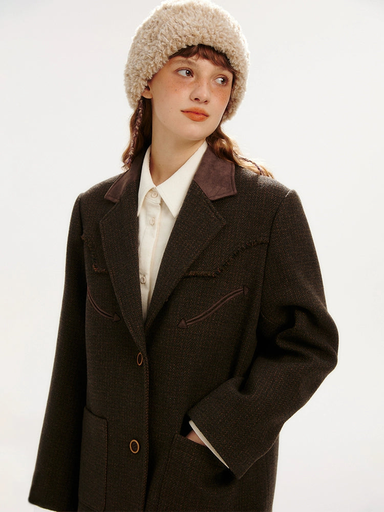 Vintage Woolen Suit Coat