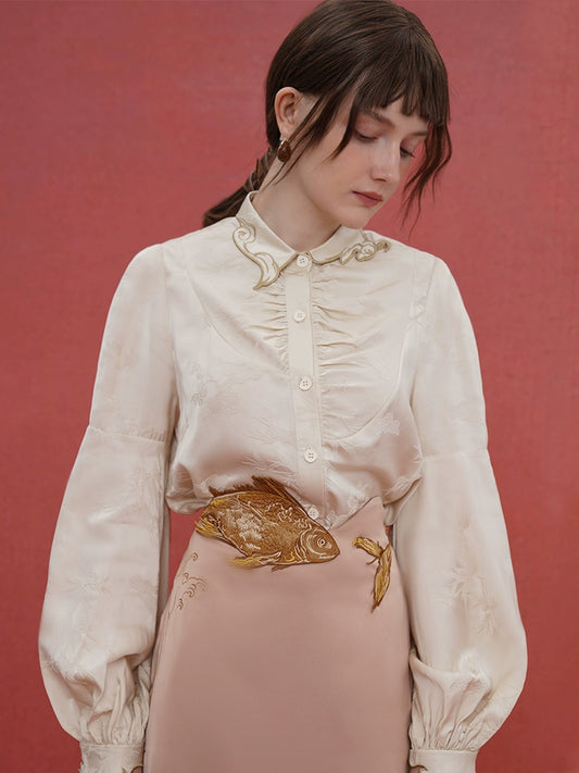 Chinese Style Early White Shirt