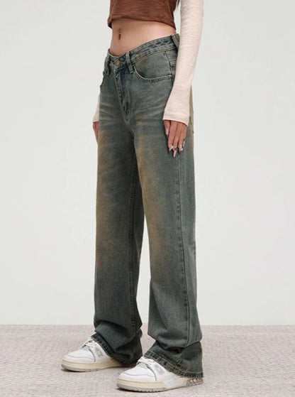 Amerikanische Vintage Strait Leg Casual Hosen
