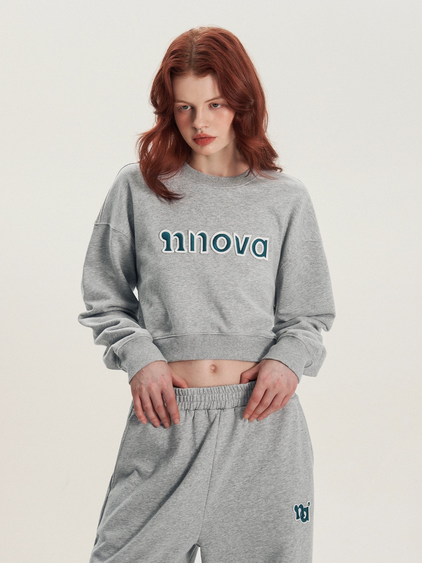 Crewneck long sleeve sweatshirt set