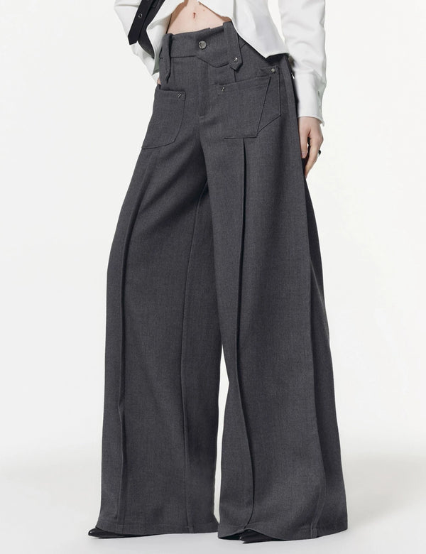 Loose wide leg mopping pants