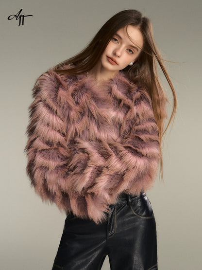 Golden Girl Gradient Eco-Friendly Fur Jacket