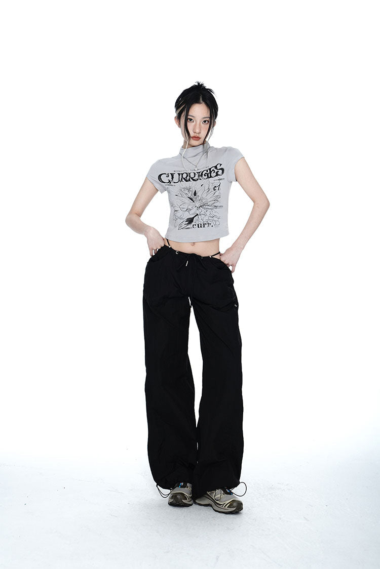 drawcord wide pants