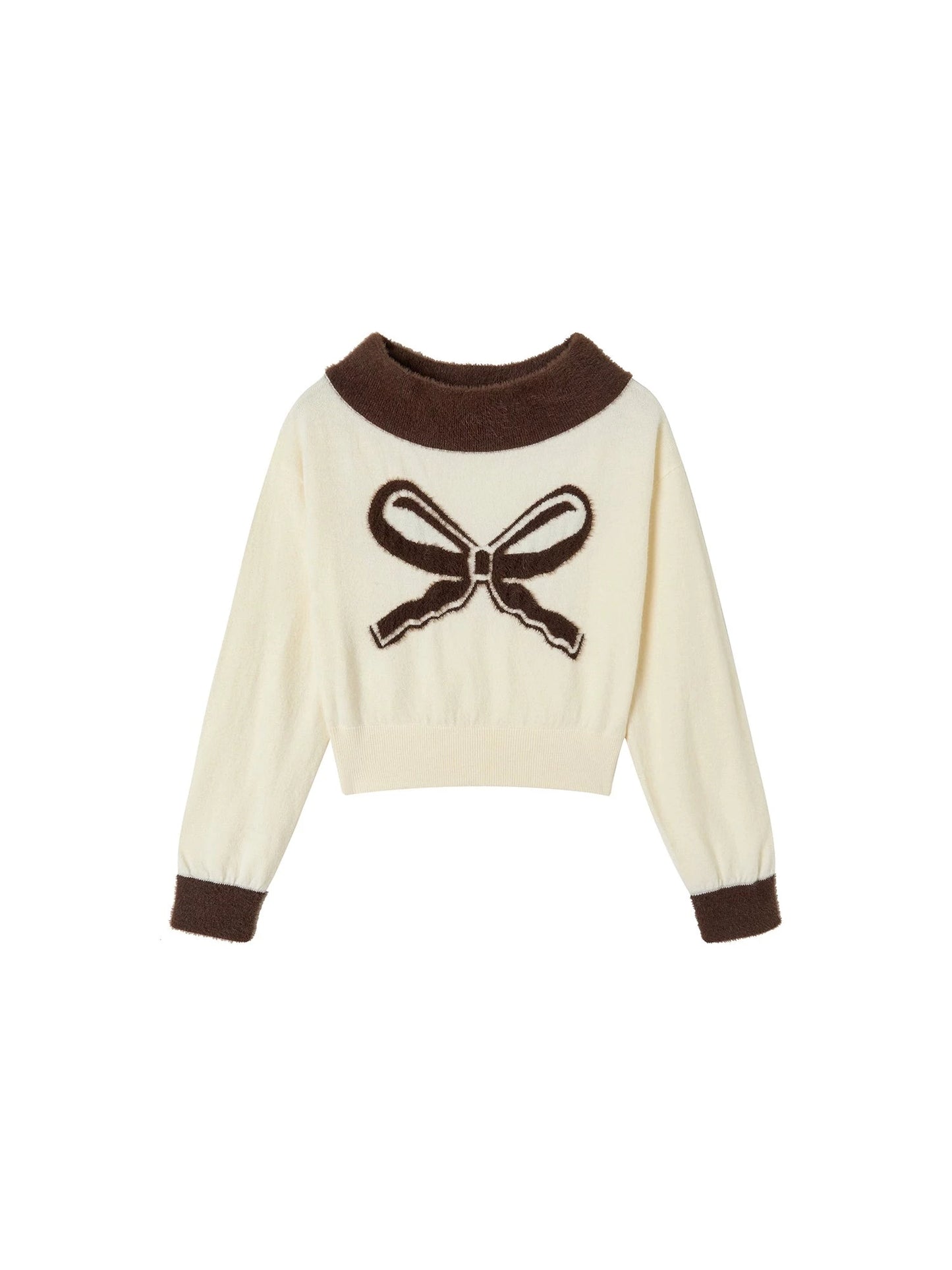 Strait Shoulder Design Sense Knitwear Sweater