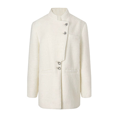 Soote Season stand-up collar woolen jacket