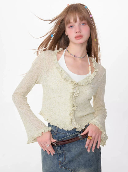 Sunscreen Knitted Cardigan Top
