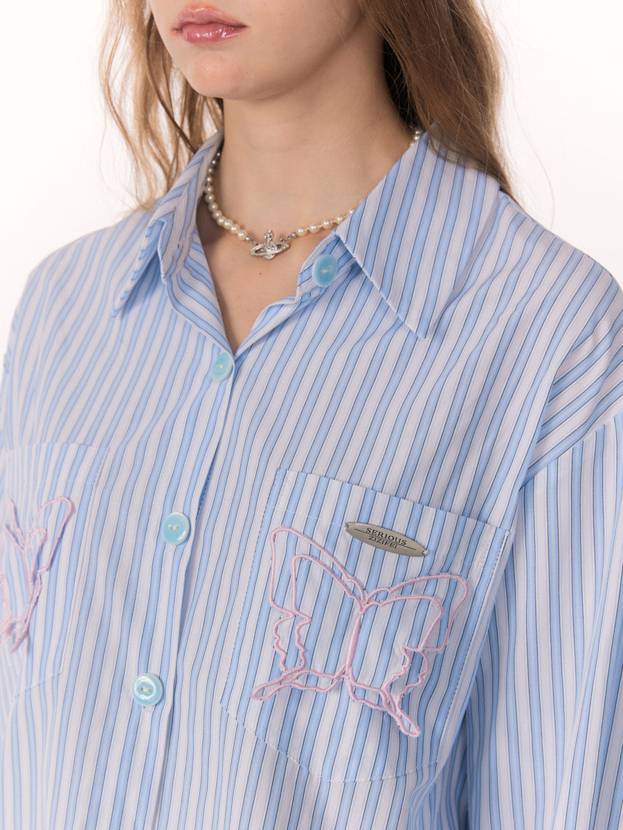 Butterfly Stripe Shirt