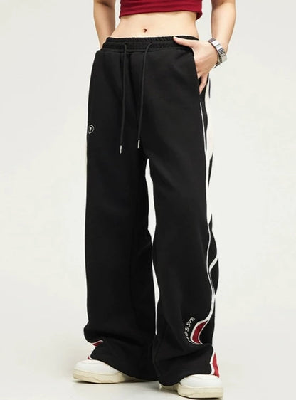 American retro straight loose pants