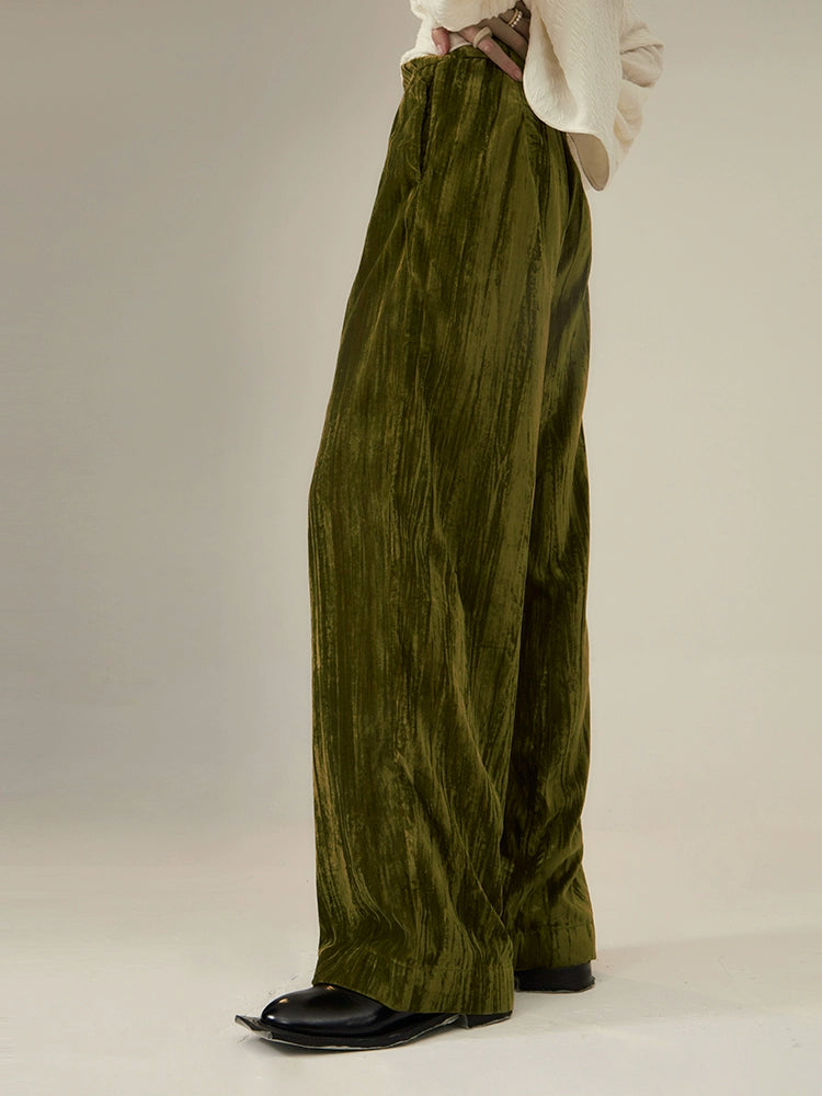 Velvet pre-fall wide-leg pants