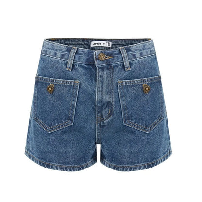 denim super shorts pants