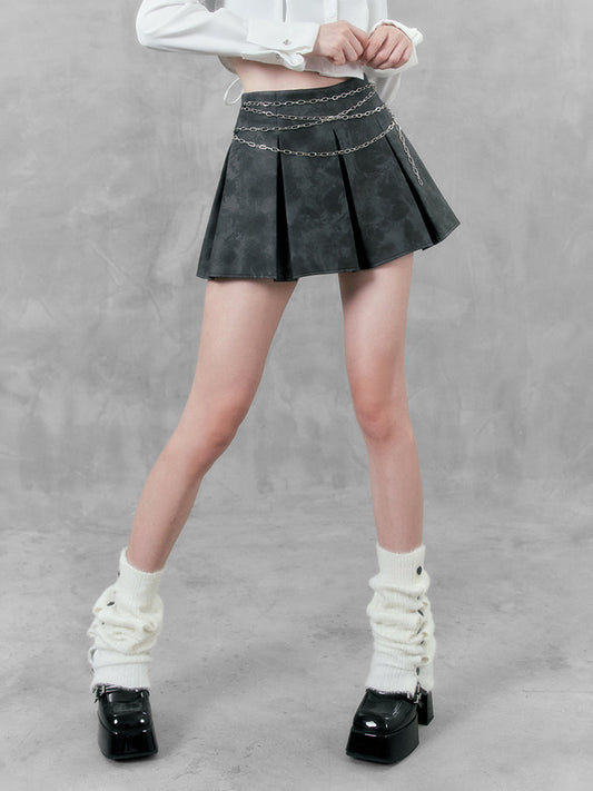 Chalk Hot Girl Chain American Retro Skirt