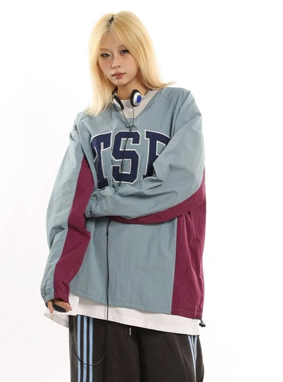 American Street V-Neck Sweatshirt Jacket