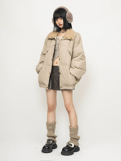 Loose Padded Lapel Bread Cotton Jacket