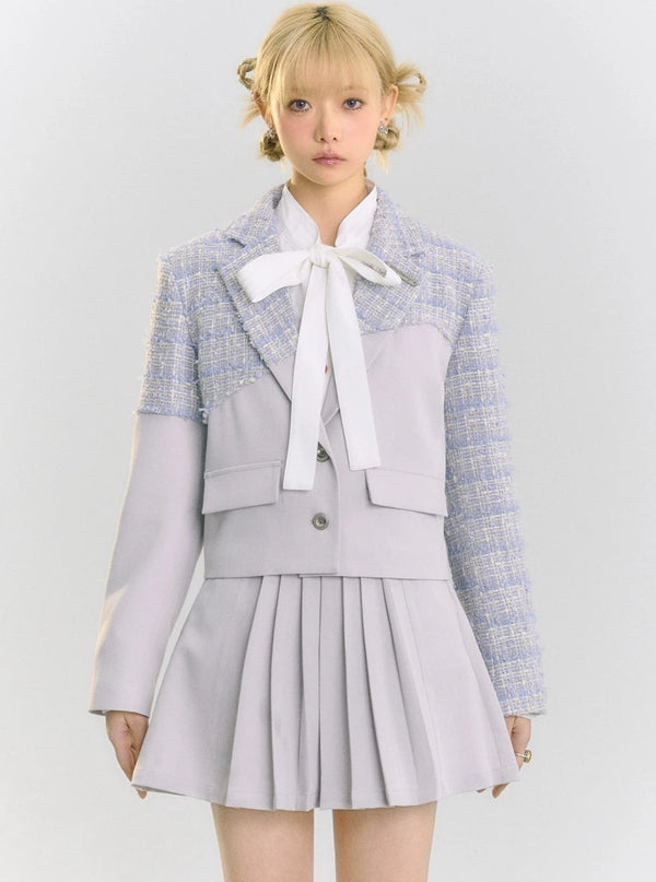 Thin and short stitching Suit