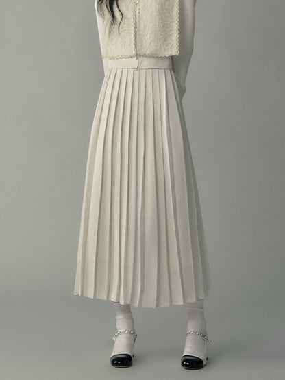 French retro pleated skirt