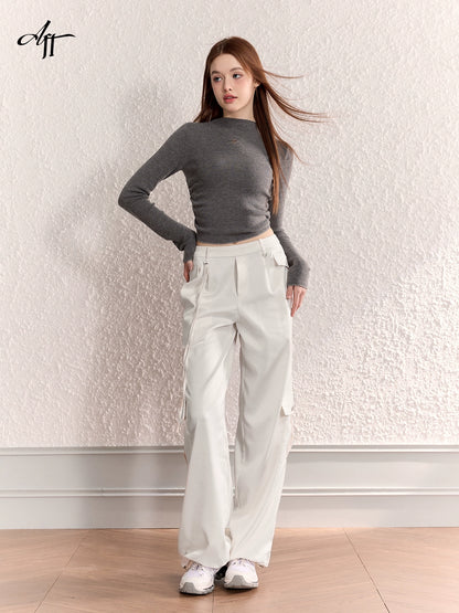 KNIT SWEATER BASE LAYER TIGHT SLEEVE TOP