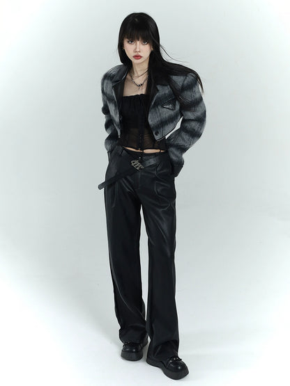 Black PU Leather Pants