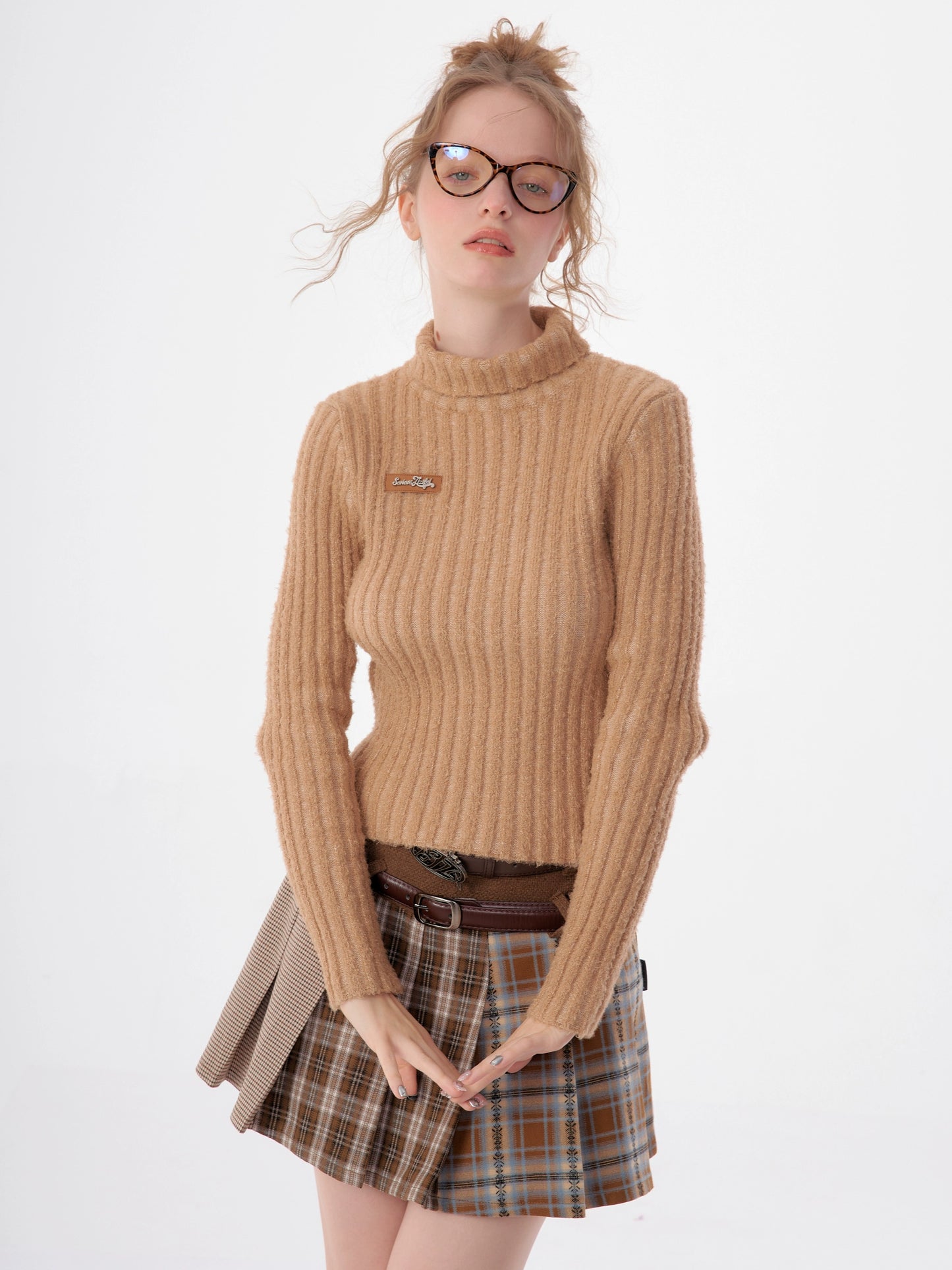 American slim thickened knit sweater