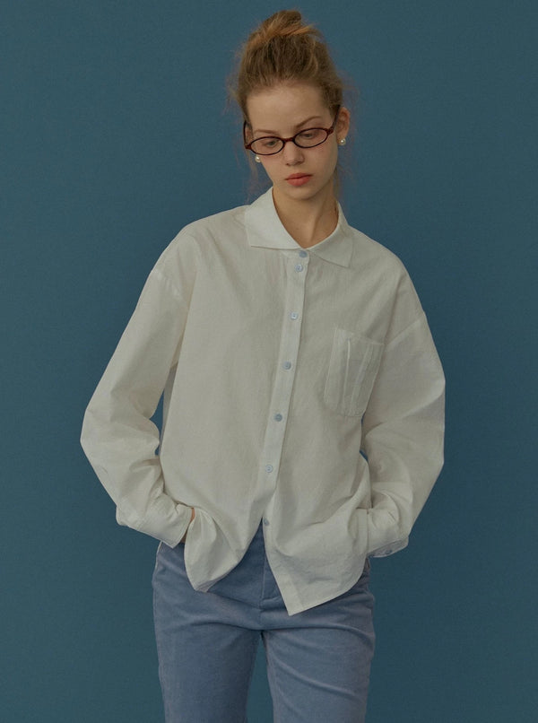 Contrasting button-down shirt