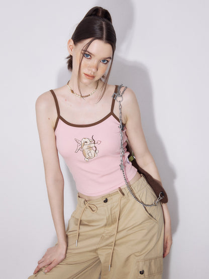 Pink Cupid Rabbit Cami